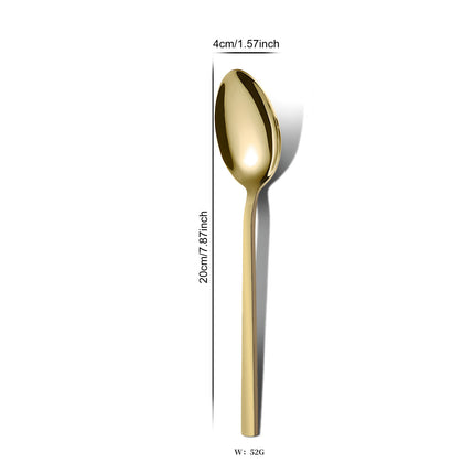 Cross-Border Thickened Stainless Steel Western Cutlery Steak Main Course Knife, Fork, Spoon Four-Piece Set Hotel Cutlery Set Cross-Border Hot Sale