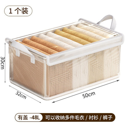 Large-Capacity Steel Frame Support Pvc Clip Mesh Cloth Transparent Clothes Storage Box Foldableable Household Multi-Functional Storage Box