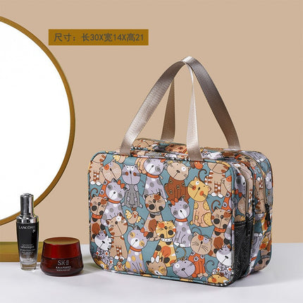 Double-Layer Large-Capacity and Good-Looking Storage Bag for Travel, Portable Toiletry Bag, Simple Waterproof and Stowable Cosmetic Bag