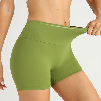 Explosive Sports Yoga Shorts Women's Cross-border European and American High Waist Peach Hip Three-point Shorts Outdoor Slimming Yoga Pants