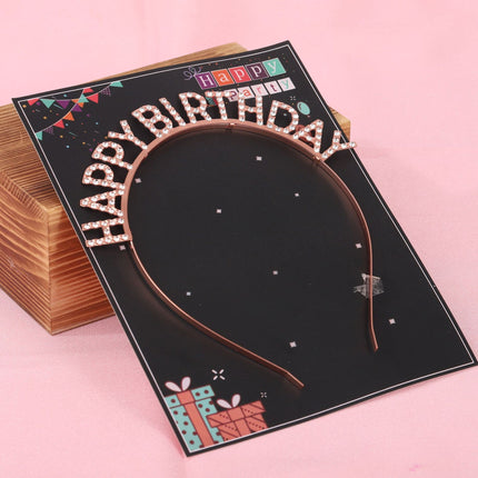 Decorations Iron Hair Hoop Ornaments Headband Cake Decoration Happy Birthday Letter Party Birthday Headband Halloween