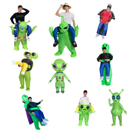 Cross-Border Halloween Alien Ghost Hugging Inflatable Suit Props Funny Performance Alien Inflatable Suit