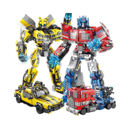Deformation Optimus Tian Lele Brothers 8847 Boys and Girls Gift Robot Children's Toy Assembled Building Blocks Wasp Mecha