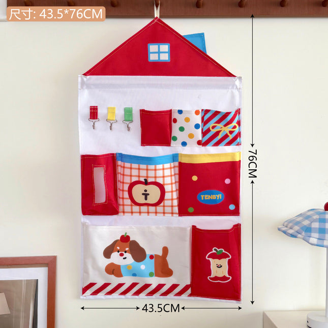 Tengyi Original Small House Wall Hanging Storage Bag Dormitory Bed Side Door Rear Storage Artifact Bedside Wall Hanging Wardrobe Decoration