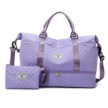 Luggage Bag Travel Portable Bag Rhomboid All-match Short-distance Travel Bag Dry and Wet Separation Sports Fitness Bag
