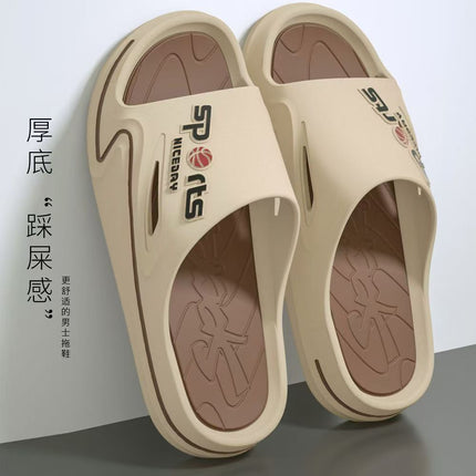 Slippers Men's Casual Summer Outer Wear Sports Non-slip Odor Deodorant Slip-on Feeling Men's Sandals and Slippers Open Toe Platform Beach Shoes