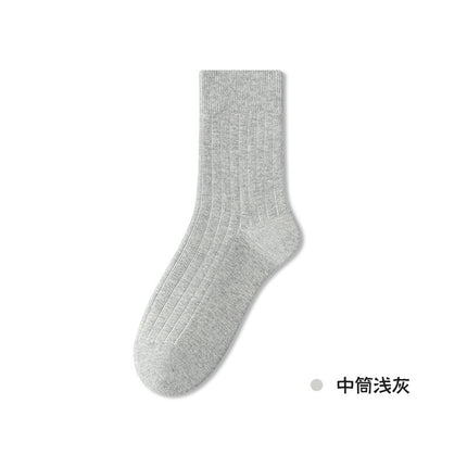 Socks men's mid-barrel autumn and winter cotton yarn deodorant bacteriostatic breathable business black stockings Zhuji socks men's socks