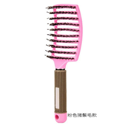 Cross-border Hot Pig Mane Big Bend Comb Fluffy Curly Hair Styling Comb Anti-static Hair Comb Home Hair Massage Comb