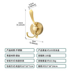 Suction cup hook - triple hook - gold - single pack