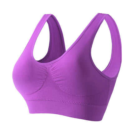 Bra Women's No Rings Sexy Gather Beautiful Back Yoga Vest plus size European and American Cushion Fitness Running Yoga Underwear