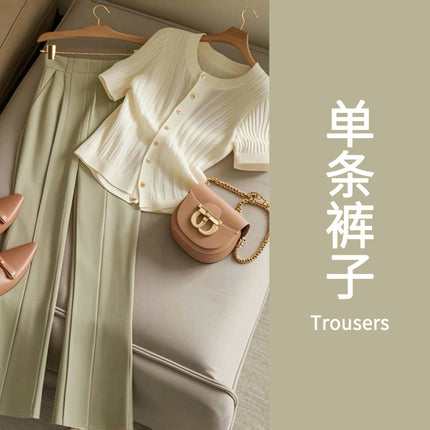 2024 New Style Elegant Wear a Set of Slimming Age-reducing Fashionable Salt Light Mature Casual Two-piece Suit Women's Summer