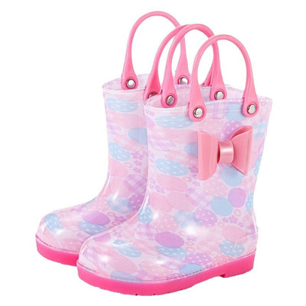 Children's Rain Boots Baby Rain Boots Primary School Boys and Girls Waterproof and Warm Outdoor Non-Slip Wear-Resistant Water Shoes Cross-Border Export
