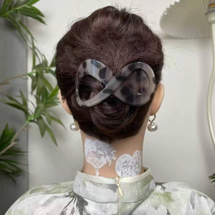 Unique Korean Figure-Eight Hairpin Duckbill Clip Matte Back-Of-Head Claw Clip Elegant Hairpin Retro Hair Accessory