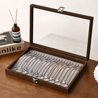 Walnut inner gray jewelry box [necklace]