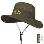 Embroidered mountain logo-military green / Adjustable
