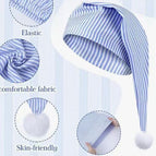 Straight blue-white hat