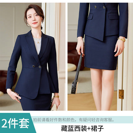 Suit suit women's spring and autumn fashion temperament goddess fan Gao end professional suit sales office workwear sales work clothes