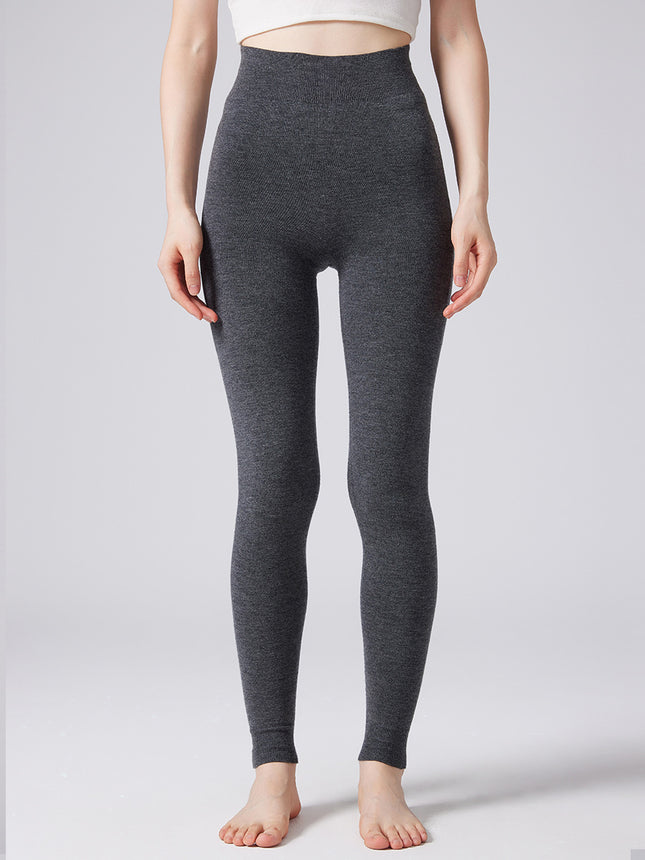 Autumn and Winter Knitted Leggings for Women, Seamless Hip Lift, Peach Butt Slimming Pants, 100% Pure Wool Fitness Pants