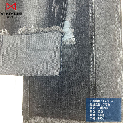 Autumn and Winter Thickeneded 13A Washed Denim Fabric Dark Blue Black Denim Jacket Work Clothes Clothing Fabric
