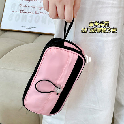 Cute Pure Color Satchel Cosmetic Bag for Women, Satchel Large-Capacity Skin Care Product Brush Storage Bag, Travel Toiletry Bag