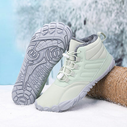 Cross-border New Outdoor Cotton Shoes Couple Non-slip Waterproof Snow Boots Fleece-lined Thickened Hiking Shoes Women's Hiking Camping Shoes