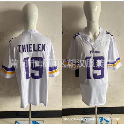 Foreign trade wholesale ball Vikings football jersey 19# Thielen 33# COOK 18 Jefferson