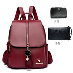 Burgundy + handbag + card holder