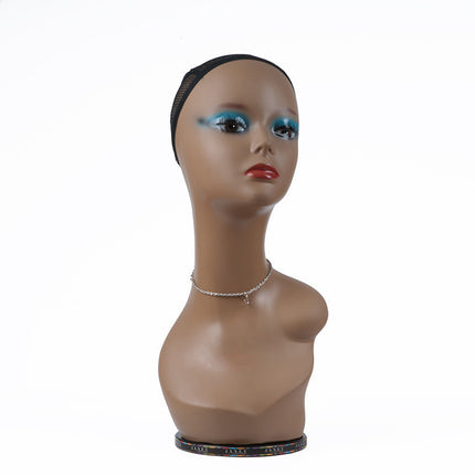 European and American wig model head shoulder model wig hat scarf jewelry window display props mannequin