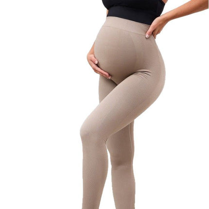 Cross-Border New Spring Style High-Waisted Belly-Supporting Pants for Pregnant Women, Leggings That Don'T Tighten the Stomach, Maternity Yoga Pants