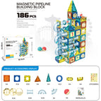 Ejection magnetic pipe building blocks 186pcs [english color box]