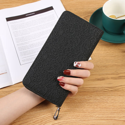 [Event Promotion] New Trendy Embossed Single Pull Women's Wallet Clutch Zipper Multi-Card Slot Women's Bag Ready in Stock