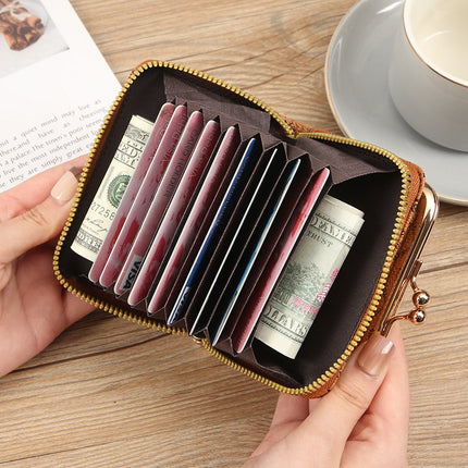 New Wallet Women's Fashion Zipper Short Coin Purse Large Capacity Coin Clip Bag Multi-Card Slot Card Holder Wallet