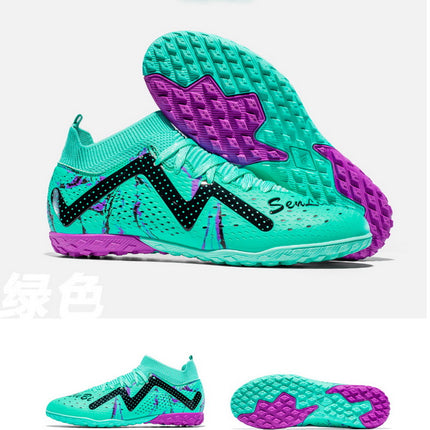 Cross-Border Amazon High-Top Soccer Shoes for Boys and Adults, Long-Spiked Tf Cleats, Competition Children's Training Soccer Shoes