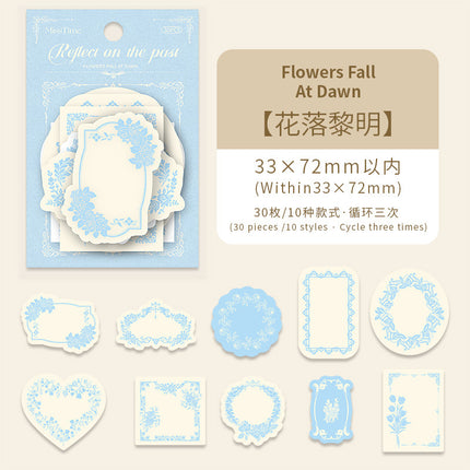 Korean-Style Material Paper, Memories of the Past Series, Embossed Journaling Notes, DIY Decorative Collage Base Material