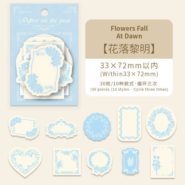 Korean-Style Material Paper, Memories of the Past Series, Embossed Journaling Notes, DIY Decorative Collage Base Material