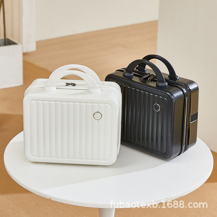 Cute Portable Cosmetic Bag High-value Travel Bag Women's 14-inch Small Portable Password Box Large Capacity Cosmetic Case