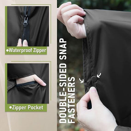 Amazon Fashion Cloak Raincoat Adult Men and Women Zipper Cloak Raincoat Poncho Backpack Cycling Outdoor Camping
