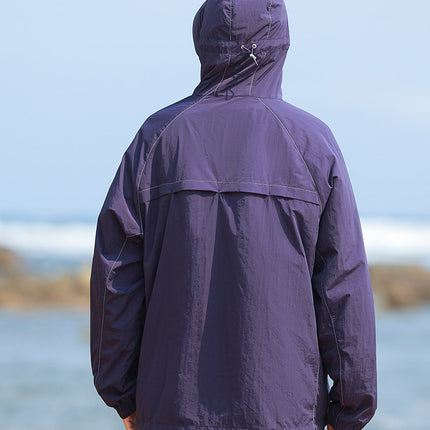 UPF50 ice silk sunscreen clothing women's new breathable sunscreen clothing men's thin coat skin clothing outdoor UV protection