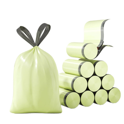Tear-free Garbage Bag Thickened Drawstring Household Kitchen Dormitory Portable Super-large Roll Automatic Wrap-up Garbage Plastic Bag