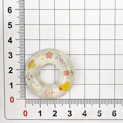 Transparent luminous simulation swimming ring DIY resin accessories cream glue mobile phone case refrigerator shoe buckle material