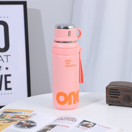 New Large-Capacity Straw Insulated Cup, Outdoor Portable Vacuum Double-Drink Cup, Household Double-Layer 316 Stainless Steel Water Cup