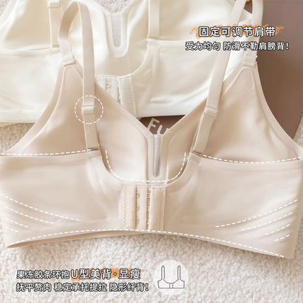 Cross-Border Popular Hollow-Out Backless Bra for Women, Wireless, Push-Up, Anti-Sagging, Seamless, Adjustable, Thin Style