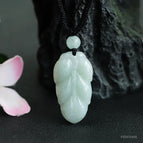 Jade small leaf pendant (28*15mm) fc2072405