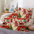 Santa claus and christmas tree / 70*100CM【280g】