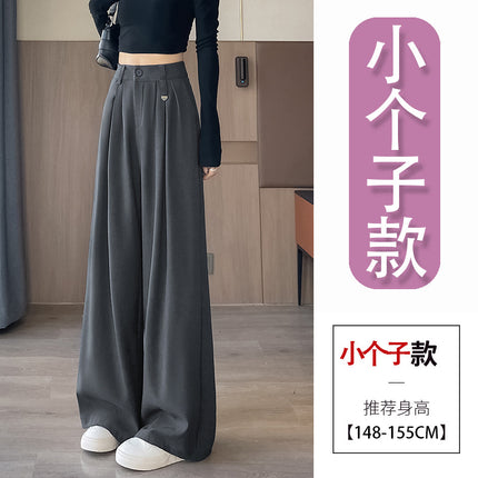 Pleated Wide-leg Pants Loose-fit Pants Casual Long Pants Multi-color Multi-size Small Tall Spring and Autumn Women