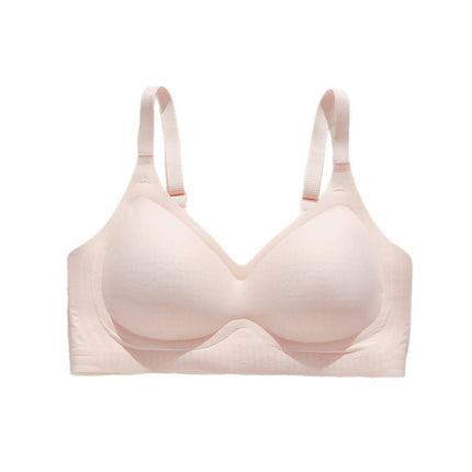 Summer Breathable Large Size Underwear Anti-Sagging Thin Push-Up Jelly Underwear Upper Support Breast Fixed Cup Women's Bra