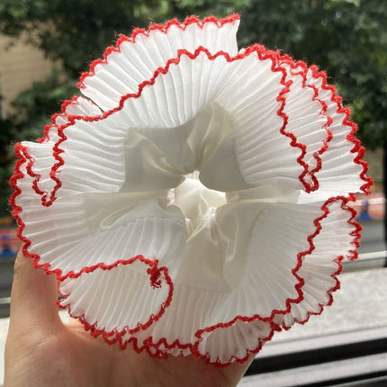 Contrast Color Lace Hair Accessories Fresh Small Floral Hair Band Sweet and Cute Ins Hair Rope Red Edge White Headdress