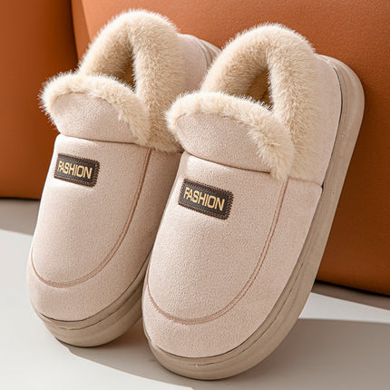 2024 cross-border foreign trade in stock old cotton shoes men and women winter wear bag heel fleece-lined indoor warm thick-soled cotton shoes men