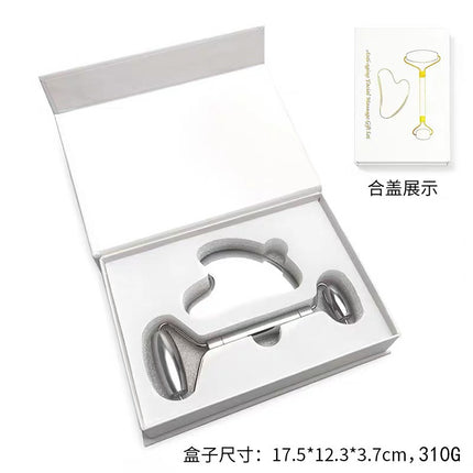 Factory direct stainless steel large heart-shaped scraping plate hand face scraping metal massage beauty tools wholesale