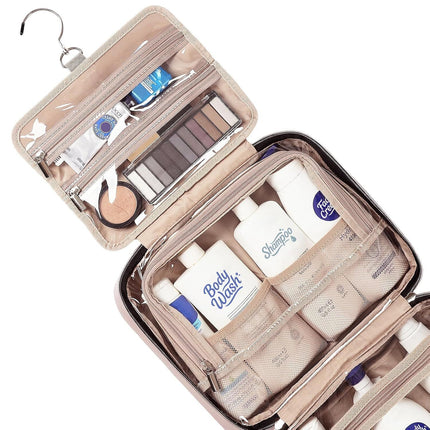 Amazon Hanging Large-Capacity Cosmetic Bag Partition Layered Dry and Wet Separation Women's Waterproof Toiletry Bag Storage Bag